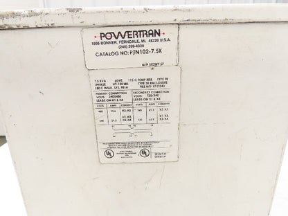 Federal Pacific SE2N7.5F Power Transformer 7.5KVA 1PH HV 240/480 LV 120/240