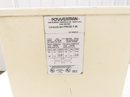 Federal Pacific SE2N7.5F Power Transformer 7.5KVA 1PH HV 240/480 LV 120/240