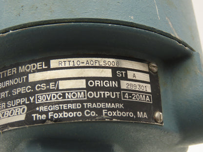 Foxboro RTT10-AQFL-S006 Temperature Transmitter 50-250°F 30VDC Haz Loc