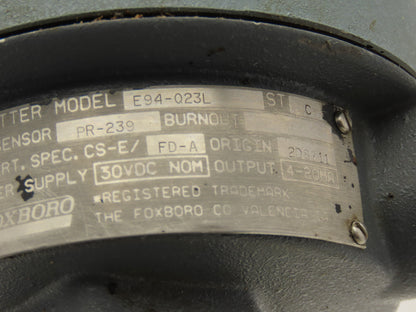 Foxboro E94-Q23L Temperature Transmitter 50-150°F 30vdc Haz Loc 4" Probe