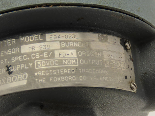 Foxboro E94-Q23L Temperature Transmitter 50-150°F 30vdc Haz Loc 4" Probe