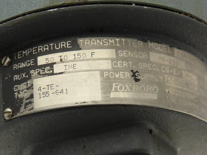 Foxboro E94-Q23L Temperature Transmitter 50-150°F 30vdc Haz Loc 4" Probe