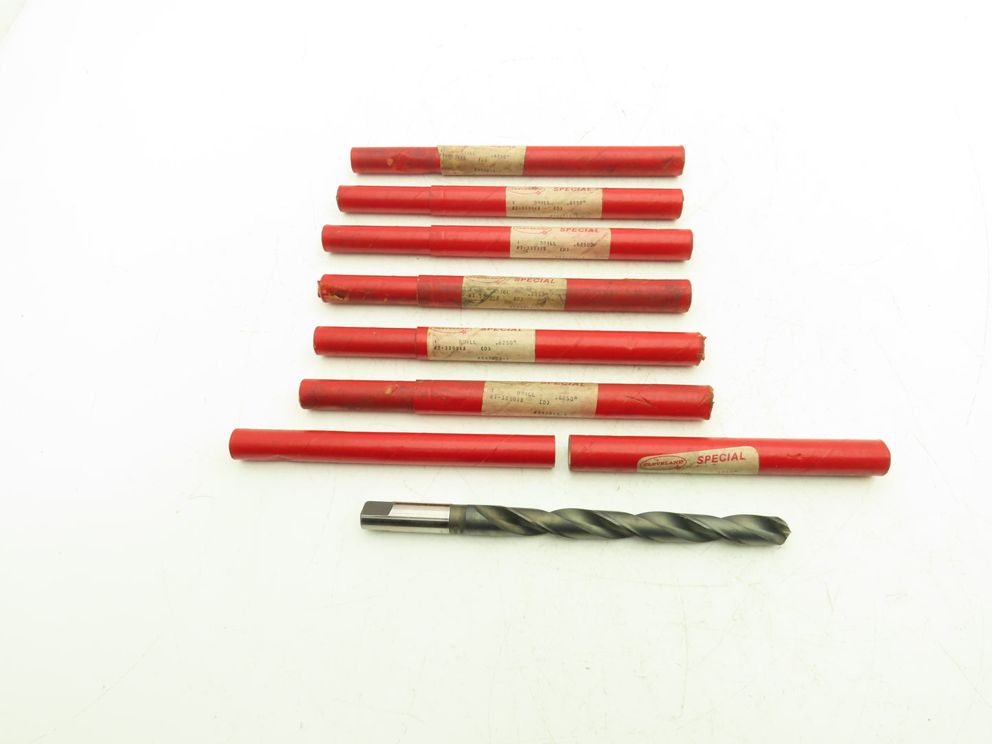 Cleveland 581918-1 0.625" Twist Drill Bit Tang Shank Lot of 7