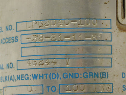 Gould LPG3040-100-38-21-11-61 Electronic Pressure Transmitter 30VDC XP