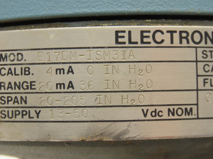 Foxboro E17DM-ISM31A Electronic Pressure Transmitter 13-50VDC 316SS