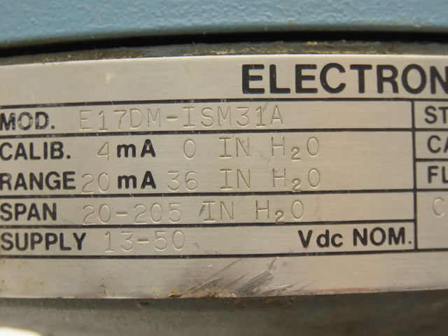 Foxboro E17DM-ISM31A Electronic Pressure Transmitter 13-50VDC 316SS