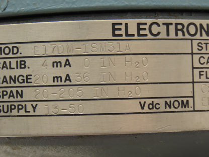 Foxboro E17DM-ISM31A Electronic Pressure Transmitter 13-50VDC 316SS W/Junction