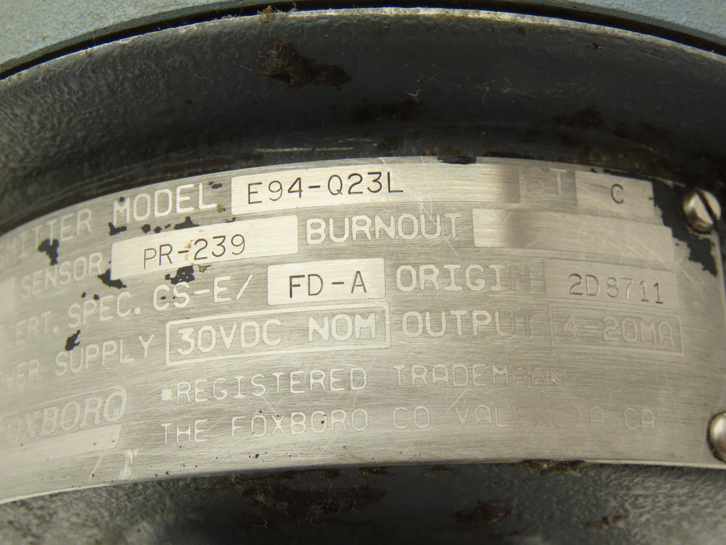 Foxboro E94-Q23L Temperature Transmitter 50-150°F 30vdc Haz Loc 3.5" Probe