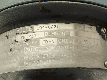 Foxboro E94-Q23L Temperature Transmitter 50-150°F 30vdc Haz Loc 3.5" Probe