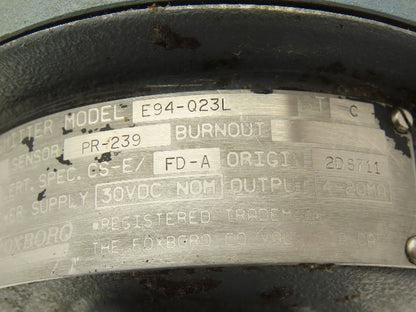 Foxboro E94-Q23L Temperature Transmitter 50-150°F 30vdc Haz Loc 3.5" Probe