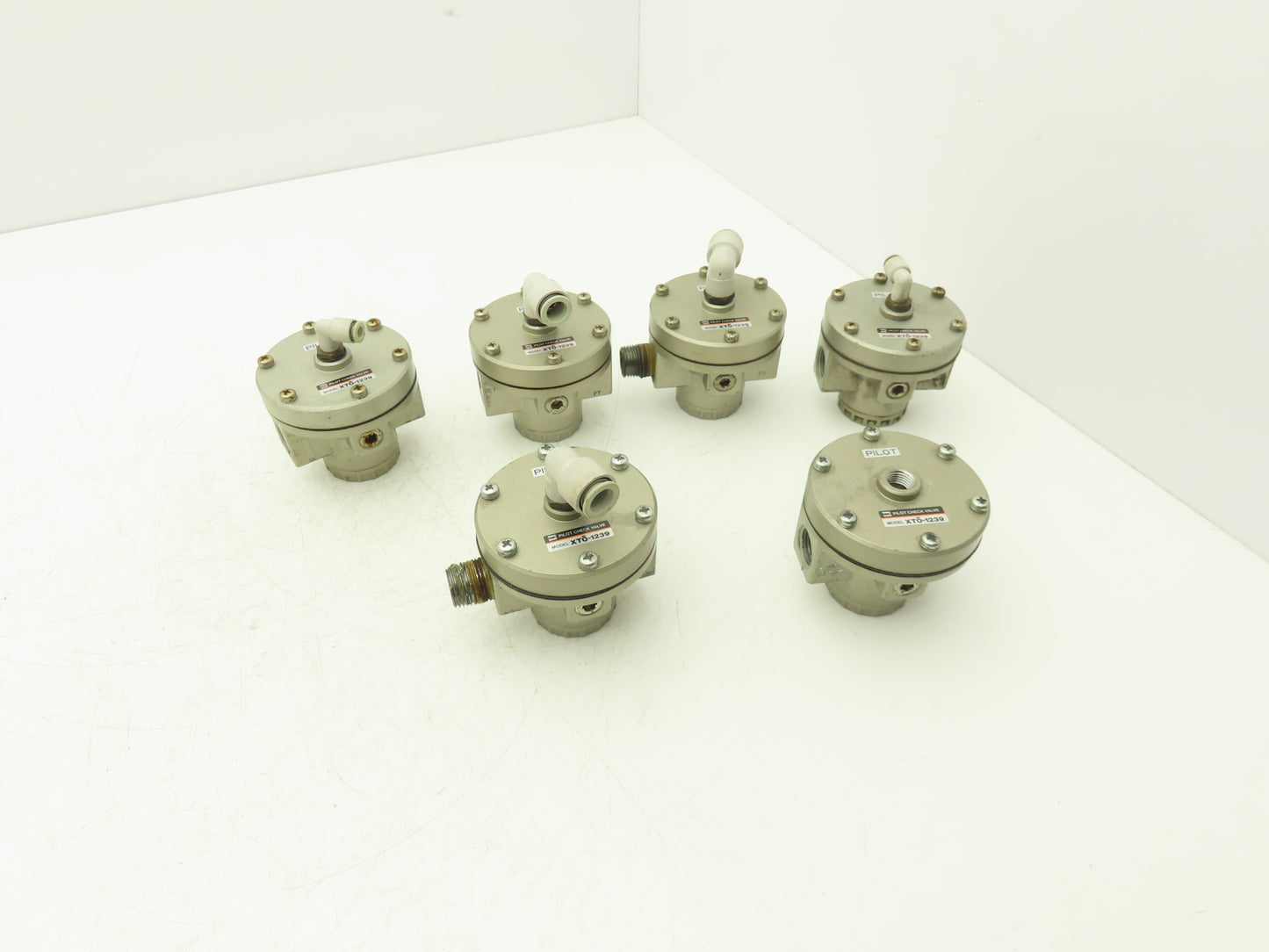 SMC XTO-1239 Pneumatic Cylinder Pilot Check Valve Rc 1/2"  Lot of 6
