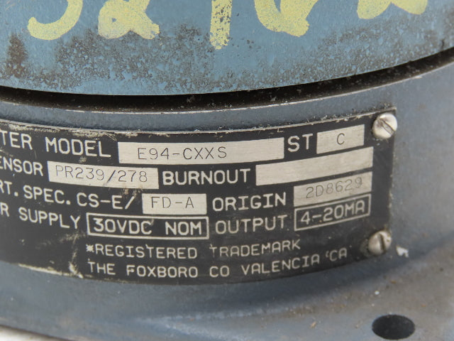 Foxboro E94-CXXS Temperature Transmitter 260-310°F 30vdc Haz Loc