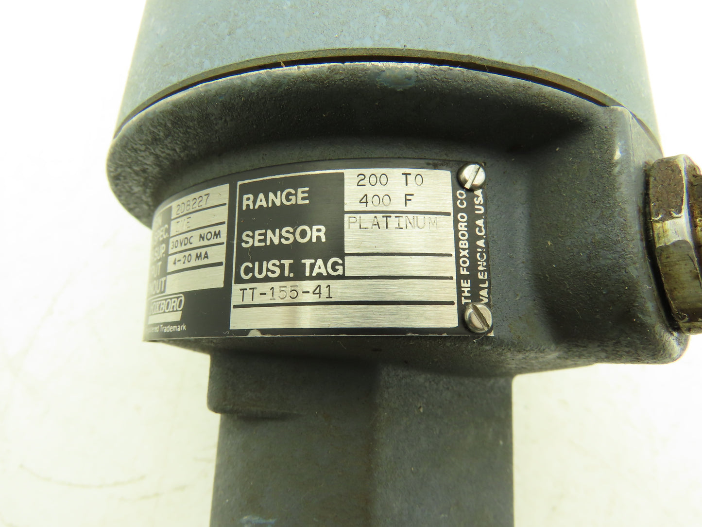 Foxboro E94-Q14L Temperature Transmitter 200-400°F 30VDC Haz Loc 4" Probe