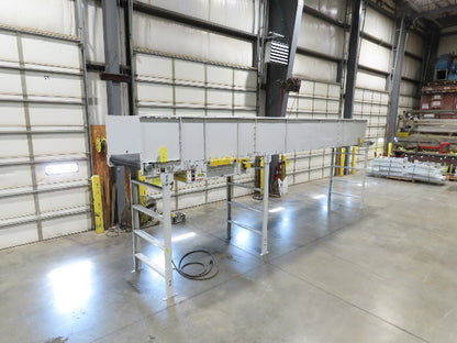 Hytrol HSS 43"x 23' 9" Slider Bed Conveyor 41" Belt 3Hp 3PH Center Drive 165fpm