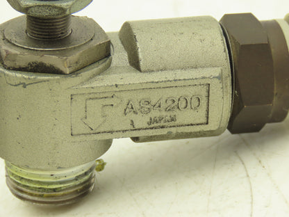 SMC AS4200 Flow Control Valve 1/2"Thread w/Push Fittings   Lot of 9