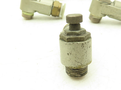 SMC AS4200 Flow Control Valve 1/2"Thread w/Push Fittings   Lot of 9