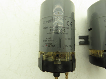 Johnson Controls EP-8000-2 Electro-Pneumatic Transducer 0-10vdc Input Lot of 2