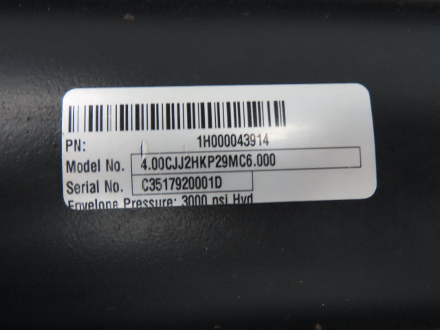 Parker 4.00 CJJ2HKP29MC Hydraulic Cylinder 4" Bore 6"Stroke 3000psi Flange Mount