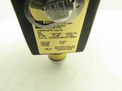 Parker 12F23C2148ACFTR05M Solenoid Valve 150psi Oil/Water/Air 3/4" NPT Gold Ring