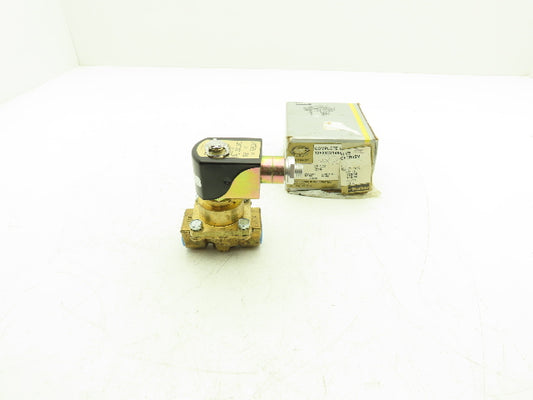 Parker 12F23C2148ACFTR05M Solenoid Valve 150psi Oil/Water/Air 3/4" NPT Gold Ring