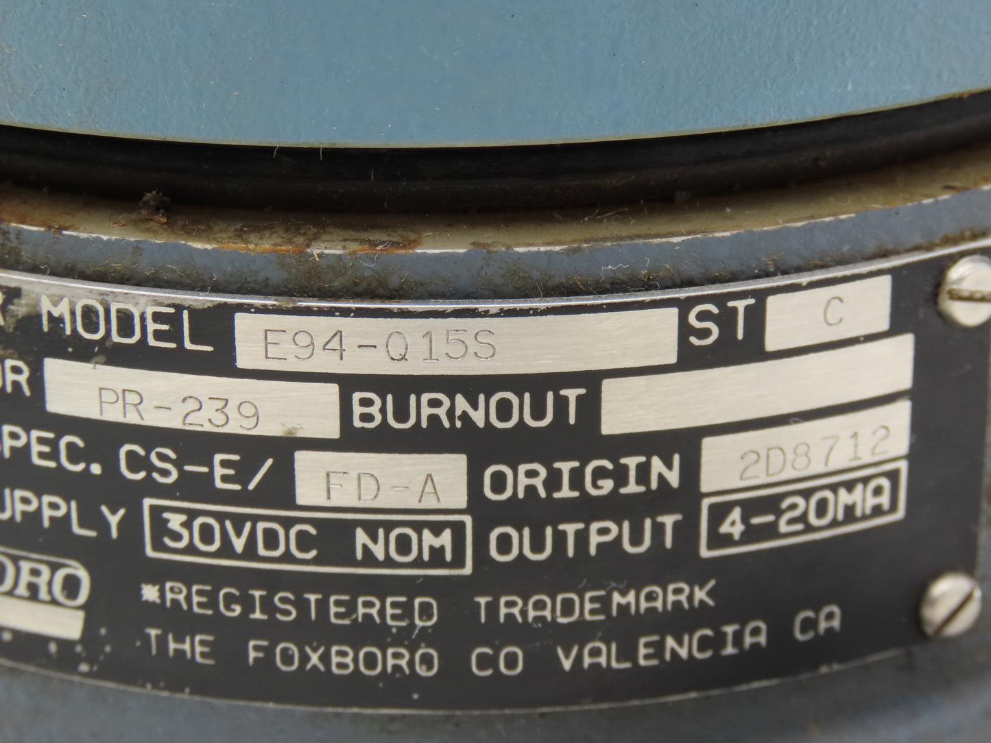 Foxboro E94-Q15S Temperature Transmitter 200-600°F 30vdc Haz Loc