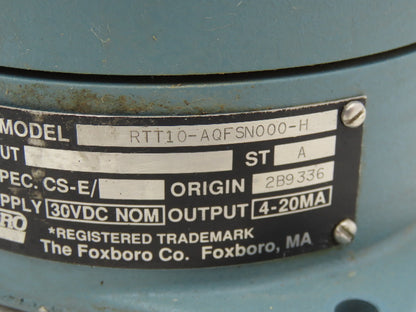 Foxboro RTT10-AQFSN000-H Temperature Transmitter 200-400°F 30VDC Haz Loc