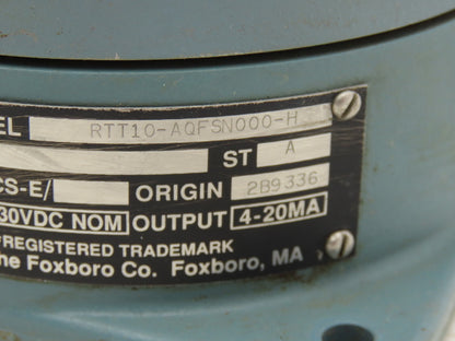 Foxboro RTT10-AQFSN000-H Temperature Transmitter 200-600°F 30VDC Haz Loc