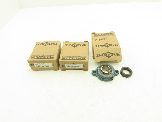 Dodge Baldor 062939 Flange Bearing 1" ID 1.232" OD Modified Offset Lot of 3