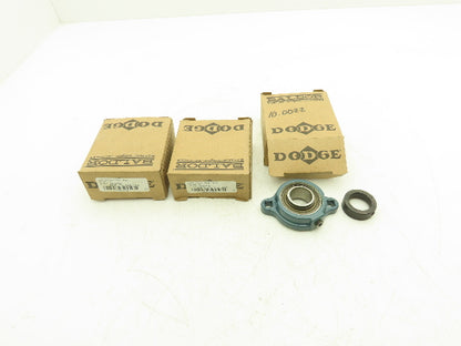 Dodge Baldor 062939 Flange Bearing 1" ID 1.232" OD Modified Offset Lot of 3