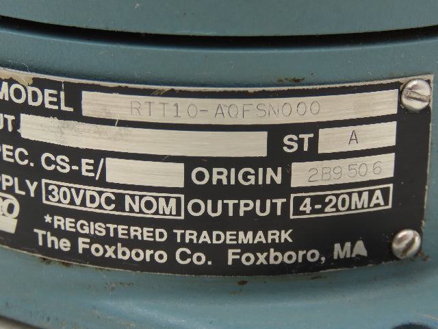 Foxboro RTT10-AQFSN000 Temperature Transmitter 30VDC Haz Loc