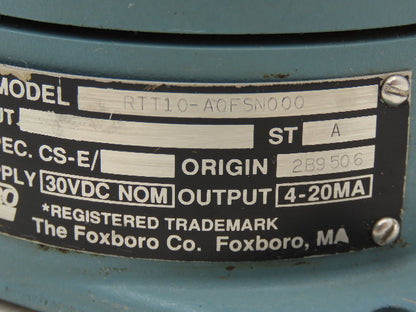 Foxboro RTT10-AQFSN000 Temperature Transmitter 30VDC Haz Loc