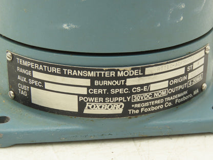 Foxboro RTT10-AQFSN000 Temperature Transmitter 30VDC Haz Loc