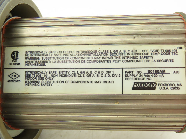 Foxboro RTT10-AJFSN000 Temperature Transmitter 30VDC Haz Loc
