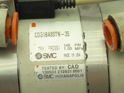 SMC CDG1BA80TN-35 Round Body Pneumatic Air Cylinder 80mm Bore 35mm Stroke
