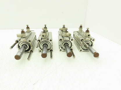 SMC US12524 Pneumatic Air Cylinder 2" Stroke Non Rotating Rod Lot of 4