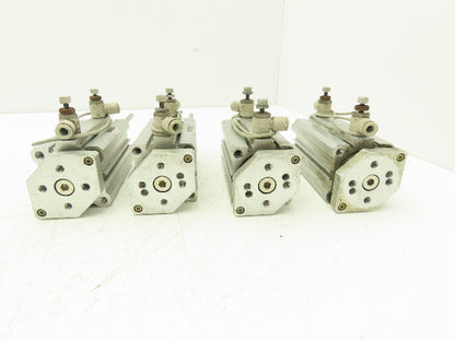 SMC US12524 Pneumatic Air Cylinder 2" Stroke Non Rotating Rod Lot of 4