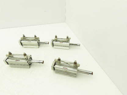 SMC US12524 Pneumatic Air Cylinder 2" Stroke Non Rotating Rod Lot of 4
