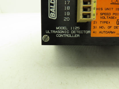 Baldwin Technology Model 1125 Ultrasonic Detector Controller 24VDC