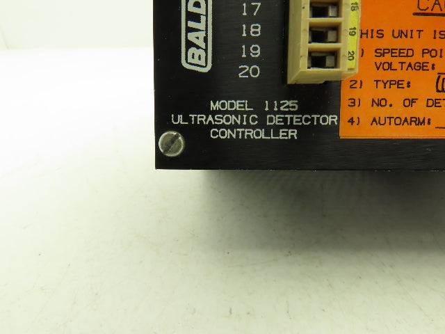 Baldwin Technology Model 1125 Ultrasonic Detector Controller 24VDC