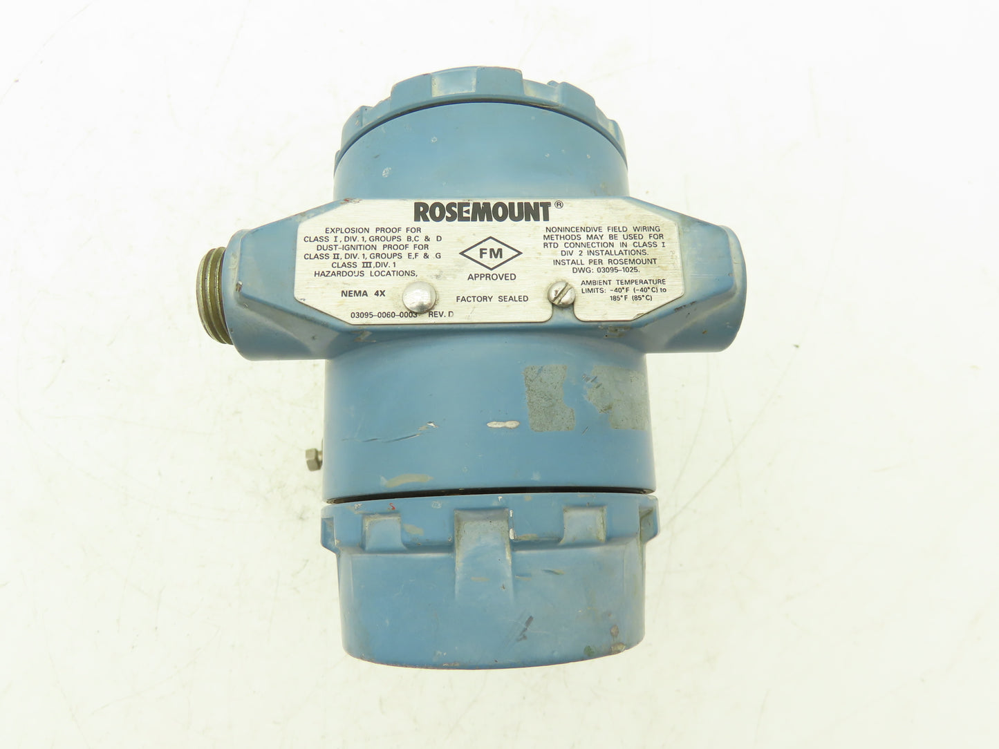 Rosemount 3095 FB2DBBA16AB001ANSJ Pressure Transmitter 7.5-30VDC 3626PSI