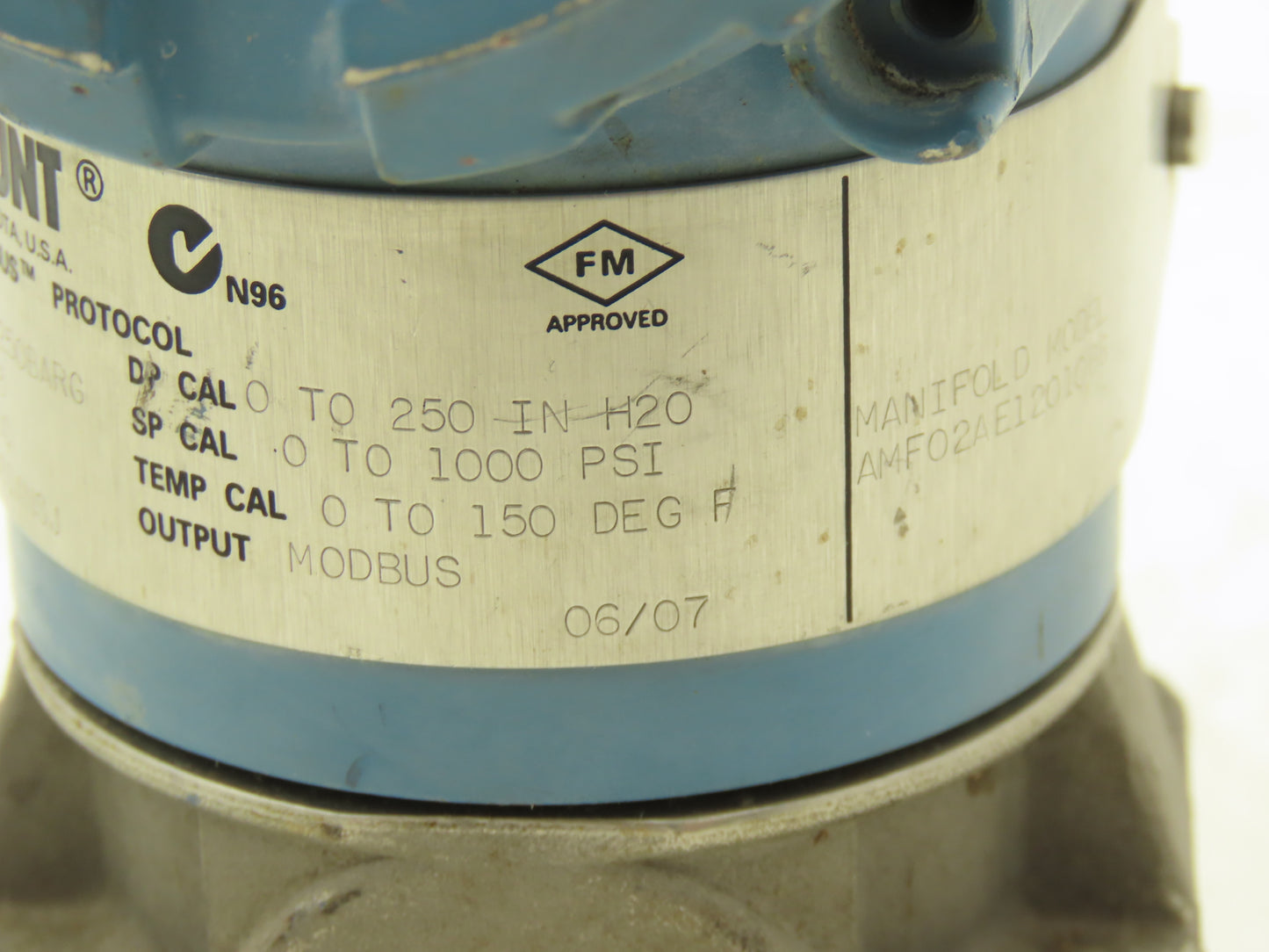Rosemount 3095 FB2DBBA16AB001ANSJ Pressure Transmitter 7.5-30VDC 3626PSI