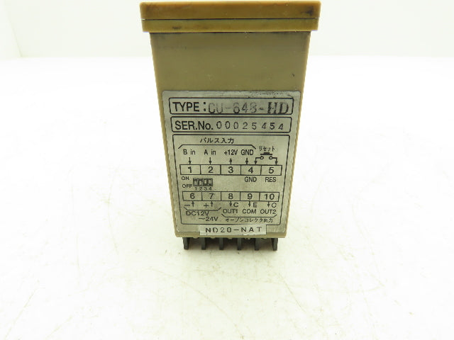 Unics CU-648 Digital Meter/Counter 12VDC 24VAC