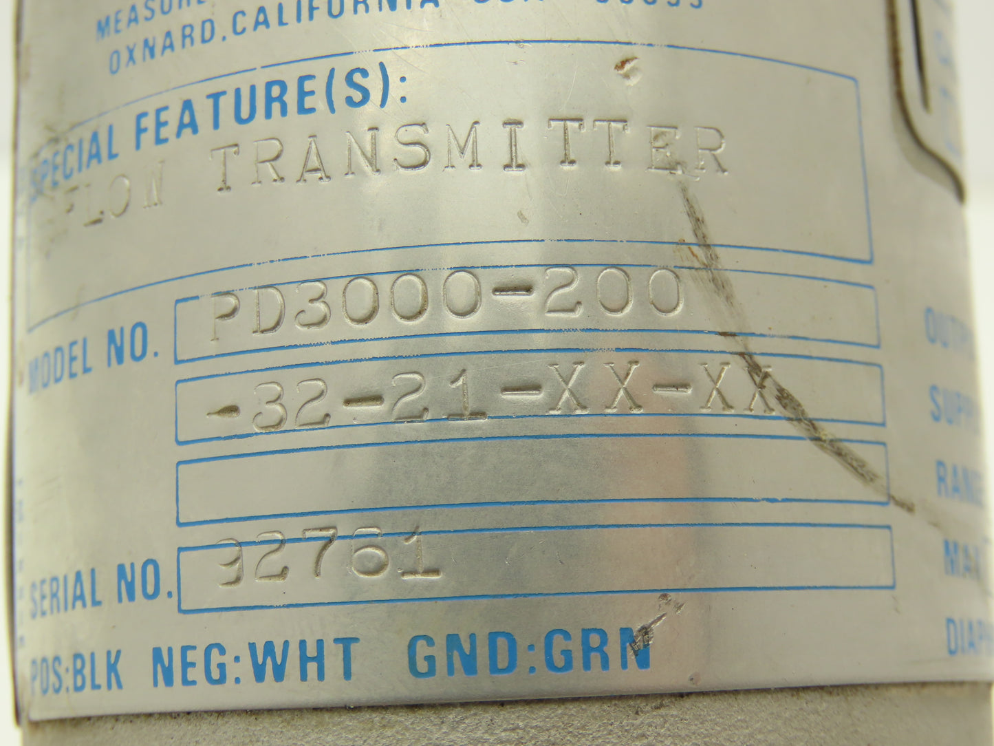 Gould PD3000-200-32-21-XX-XX Electronic Pressure Transmitter 30VDC 0-2000PSI XP