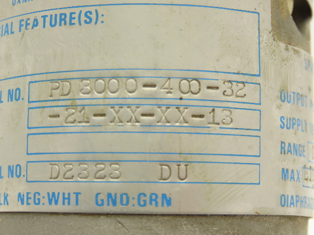 Gould PD3000-400-32-21-XX-XX-13 Electronic Pressure Transmitter 30VDC 2000PSI XP