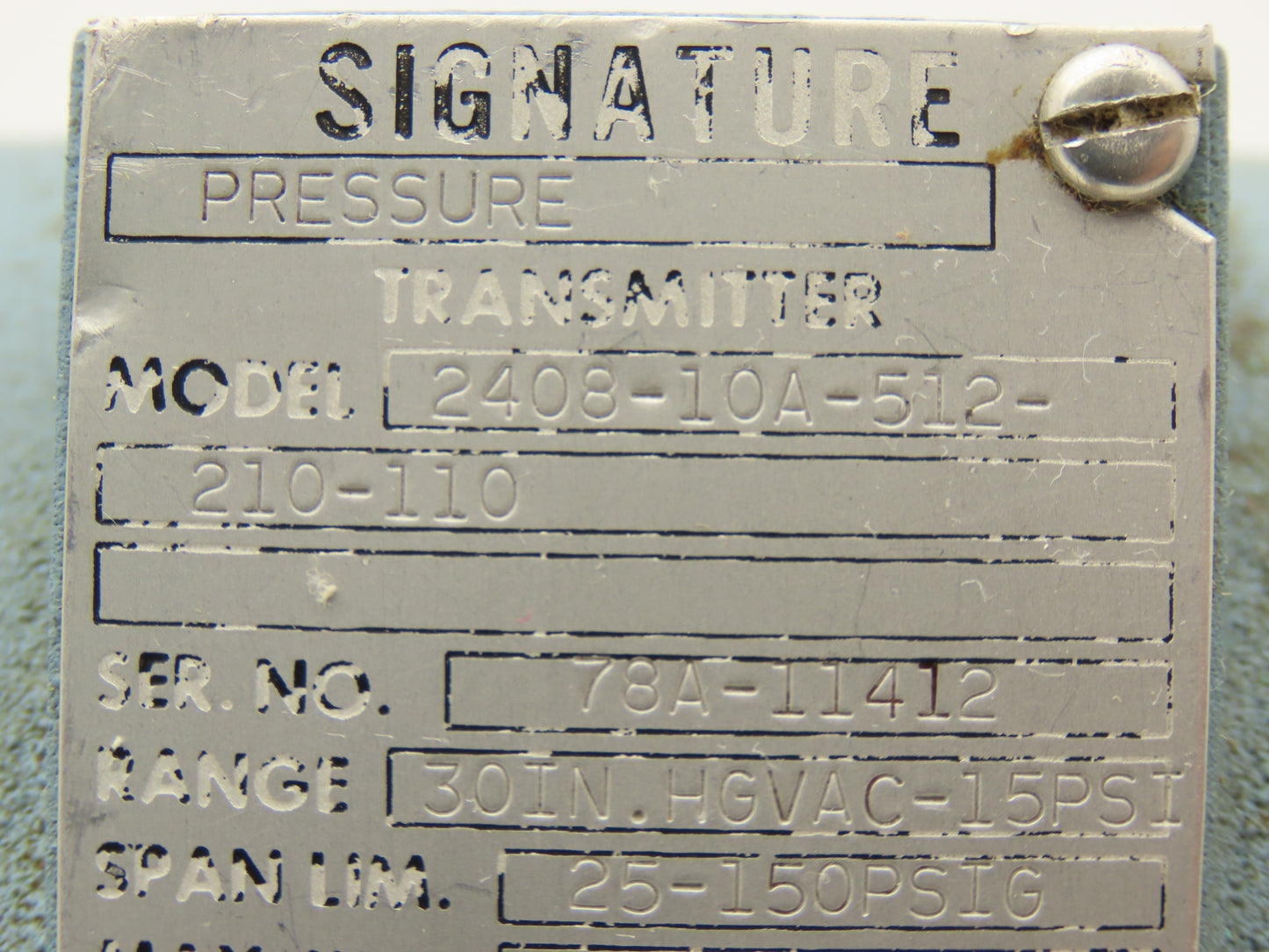 Acco 2408-10A-512-210-110 Signature Pressure Transmitter 24VDC 1/2" NPT 150PSI