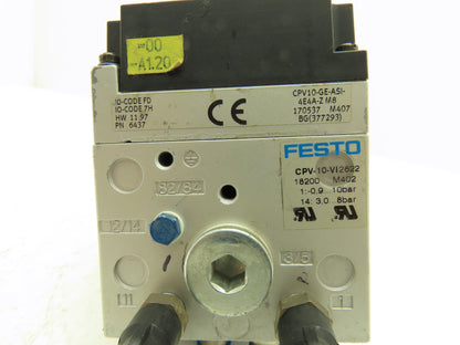 Festo CPV10-GE-ASI-4E4A-Z M8 4-Station Solenoid Valve Manifold 24VDC 185880 (x2)