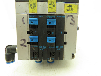 Festo CPV10-GE-ASI-4E4A-Z M8 4-Station Solenoid Valve Manifold 24VDC 185880 (x2)
