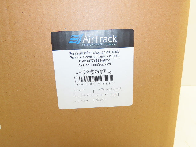 Air Track ATD-4-6-475 Direct Thermal Labels 4x6" Barcode Stickers 12 Roll 5700ct
