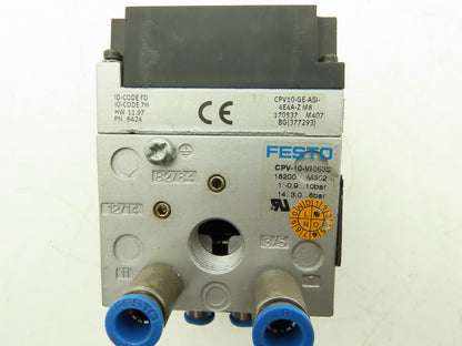 Festo CPV10-GE-ASI-4E4A-Z M8  4-Station Solenoid Air Valve Manifold 24VDC 161414