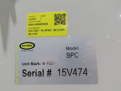 Hytrol BPC 49"x 24' 6" Slider Bed Conveyor 47" Belt 3Hp 3PH Center Drive 128fpm